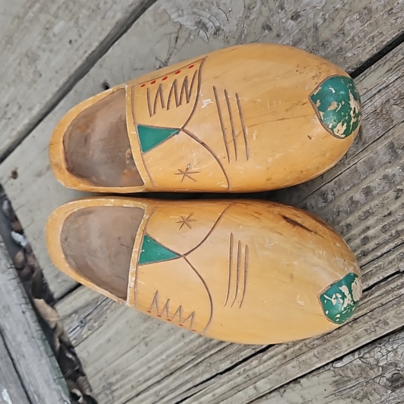 Other - Vtg Wooden Shoes Clogs Tulip Festival Holland Dutch Netherlands